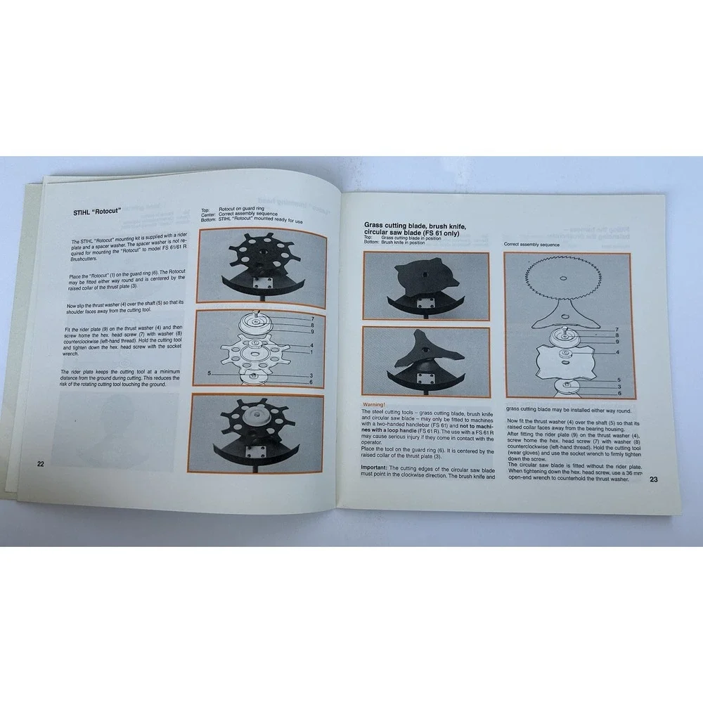 Stihl FS 61, FS 61 R‎ Brushcutter WeedWhacker Instruction Owner Operator Manual
